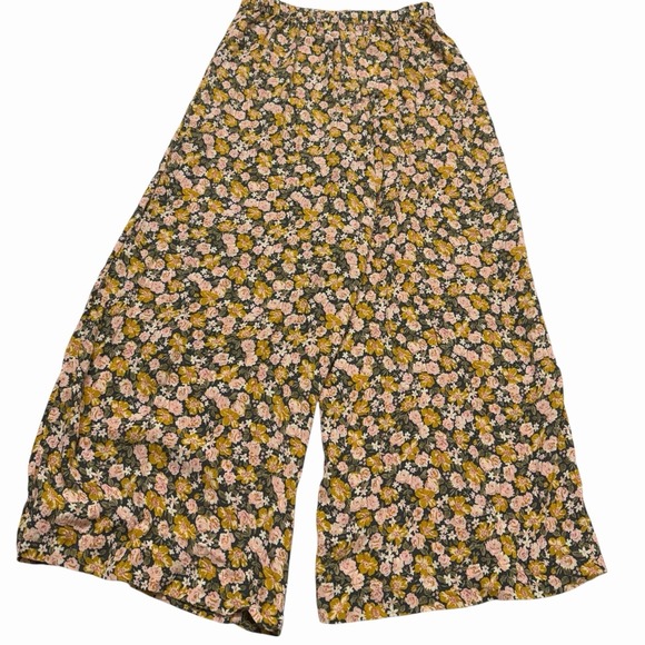 American Eagle High-Waisted Floral Wide-Leg Pants Womens XS Loose - Picture 3 of 12